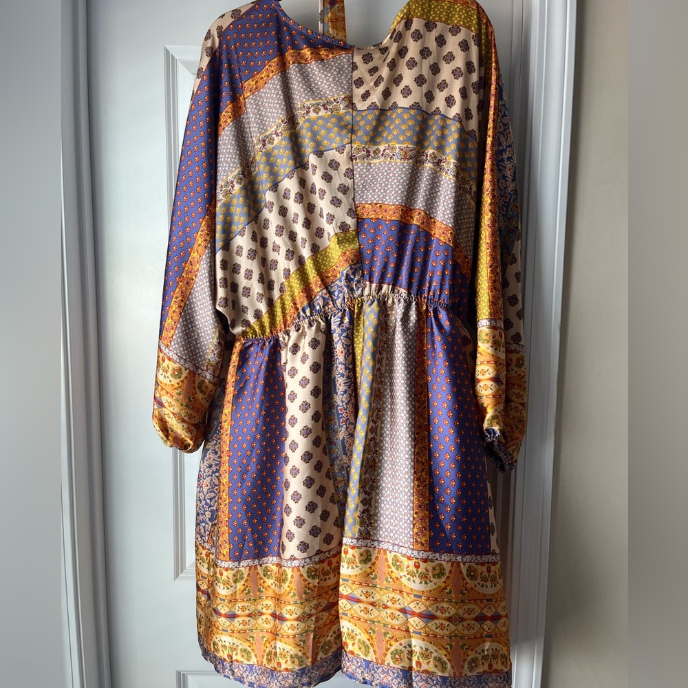 ARULA Patchwork Long Sleeve Dress - image 4